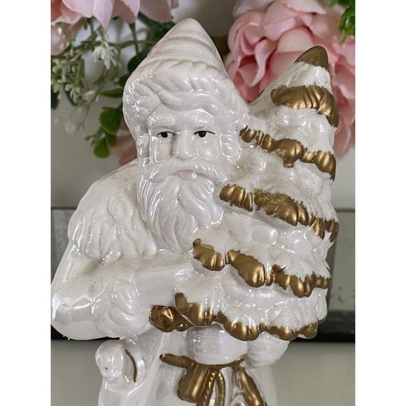 Cracker Barrel Santa Musical‎ Fine Pearlized Porcelain  Figurine O Tannenbaum - Picture 4 of 16